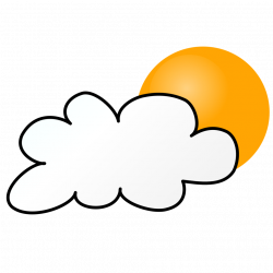 Public Domain Clip Art Image | Weather Symbols: Cloudy Day simple ...