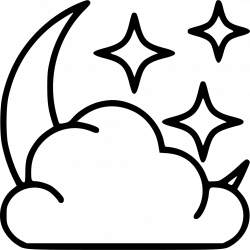 Cloudy Moon Star Svg Png Icon Free Download (#499137 ...