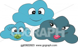 Vector Stock - Cloudy weather. Clipart Illustration ...