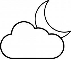 Crescent Moon Behind A Cloud Svg Png Icon Free Download (#5854 ...
