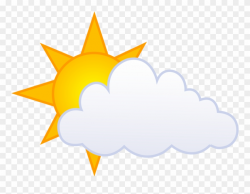 Clipart Of Partly, Cloudy And Comments - Partly Cloudy Clip ...