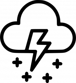 Weather Thunder Snow Wind Cloudy Lightning Svg Png Icon Free ...