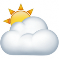 Sun Behind Cloud Emoji (U+26C5, U+FE0F)