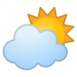 Sun behind cloud Icon | Noto Emoji Travel & Places Iconset | Google