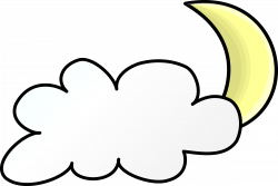 Clipart - Weather Symbols: Cloudy Night