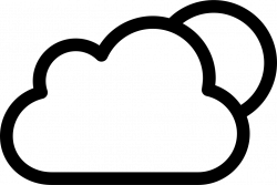 Cloudy Night Weather Symbol Of Cloud And Moon Svg Png Icon Free ...