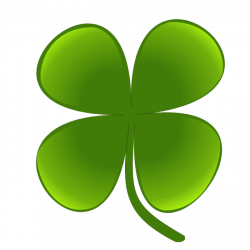 Clipart of Shamrocks and Four Leaf Clovers