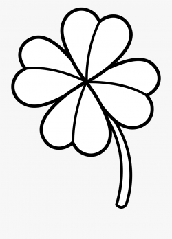 Colorable Four Leaf Clover - St Patrick's Day Coloring Pages ...