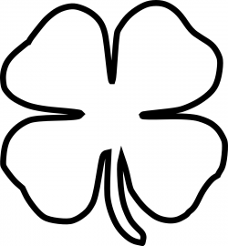 Four Leaf Clover Black And White Clipart (51+) - Clip Art ...