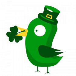 Green bird with clovers | Find, Make & Share Gfycat GIFs