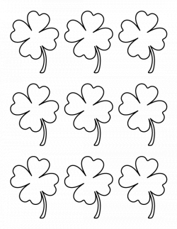 Printable small four leaf clover pattern. Use the pattern for crafts ...
