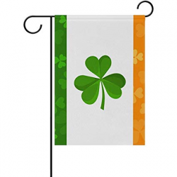 Amazon.com : Irish Flag with Shamrock Clover Double Sided ...