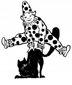 Public Domain Clip Art Image | clown jumping over cat | ID ...