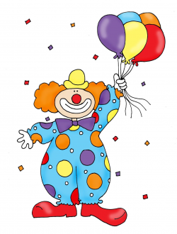Clown With Balloons Color And B W | CBS - Year 1 | Cute ...