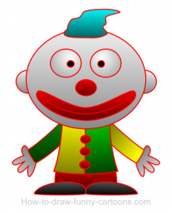 Drawing a clown cartoon