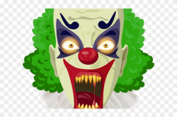 Clown Clipart Evil Jester - Scary Halloween Clipart Png ...