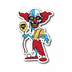 iHorror Evil Clown Sticker – iHorror Shop
