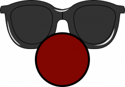 Clown Nose With Clear Glasses Clip Art at Clker.com - vector ...