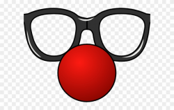 Glasses Clipart Red - Clown Nose Clipart - Png Download ...
