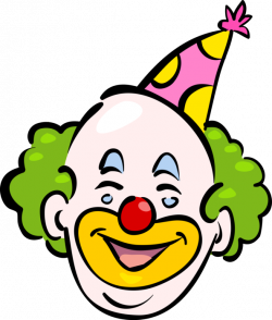 Circus Clown Head and Face - Vector Image