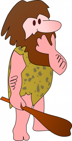 Clipart - thinking caveman