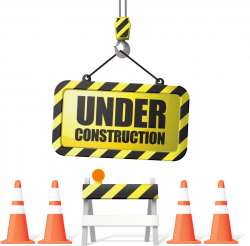 Under construction sign. in the center a LARGE diamond-shaped ...