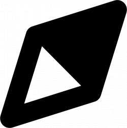 Rhombus Shape With Dark Upper Half Svg Png Icon Free Download ...
