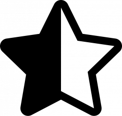 Half Black And Half White Star Shape Svg Png Icon Free Download ...