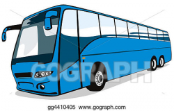 Clip Art - Blue coach bus. Stock Illustration gg4410405 ...