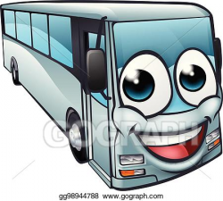 Vector Illustration - Coach bus cartoon character mascot ...