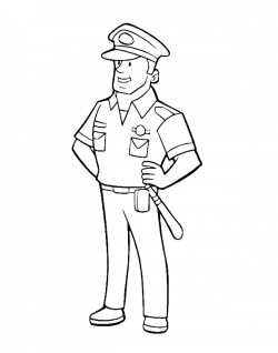 Policeman Officer Coloring Pages | Friendly Neighborhood Helpers ...