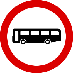 File:Mauritius Road Signs - Prohibitory Sign - No entry for buses ...