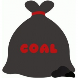 Silhouette Design Store: bag lump of coal christmas naughty ...
