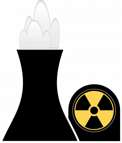 Clipart - nuclear plant black