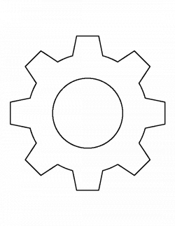 Gear pattern. Use the printable outline for crafts, creating ...
