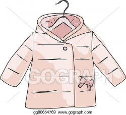 EPS Illustration - Baby coat girl, sketch for your design ...
