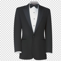 Peak lapel suit jacket illustration, Tuxedo Suit Formal wear ...