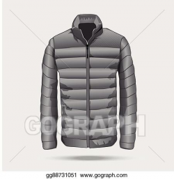 Vector Illustration - Puffer bomber jacket template. EPS ...