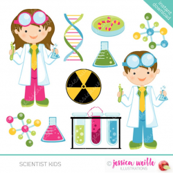 Scientist Kids Cute Clipart, Science Kids, Science Clip art, Scientist  Graphics, Kids in Lab Coats, Test Tube, DNA, Molecule Graphics
