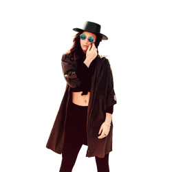 Woman With Hat and Sunglasses transparent PNG - StickPNG