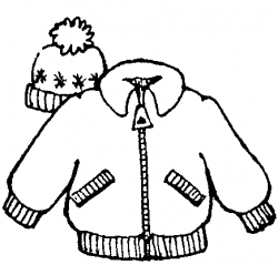Winter Clothes Clipart Black And White | Free download best ...