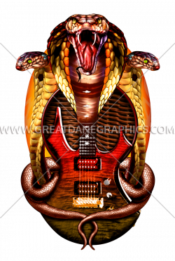 Cobra Guitar | Production Ready Artwork for T-Shirt Printing