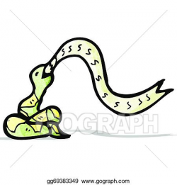 EPS Vector - Cartoon hissing snake. Stock Clipart ...