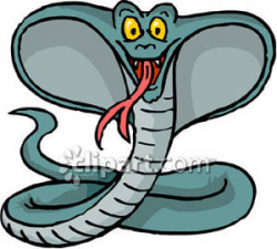 A Hissing Cobra - Royalty Free Clipart Picture