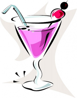 Cocktail Glass Animation Pink - Clip Art Library