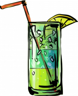 Clipart - Blue lagoon cocktail