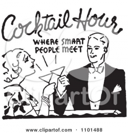 Cocktail party people vintage clipart - ClipartFest | images ...