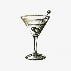 Download Free png Cocktail, Cocktail Clipart, Black And ...