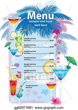 EPS Vector - Template designs of cocktail menu. Stock ...
