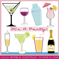 Party Drink Cocktails clipart for new year parties by ...